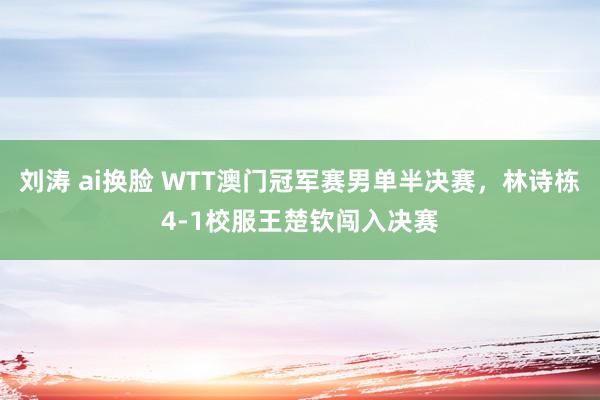 刘涛 ai换脸 WTT澳门冠军赛男单半决赛，林诗栋4-1校服王楚钦闯入决赛