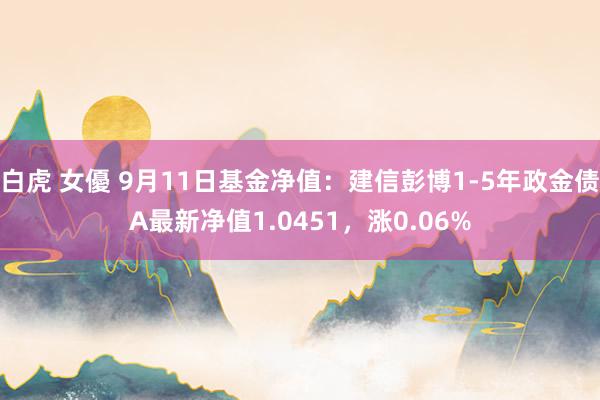 白虎 女優 9月11日基金净值：建信彭博1-5年政金债A最新净值1.0451，涨0.06%