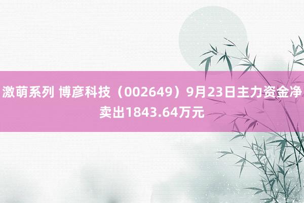 激萌系列 博彦科技（002649）9月23日主力资金净卖出1843.64万元