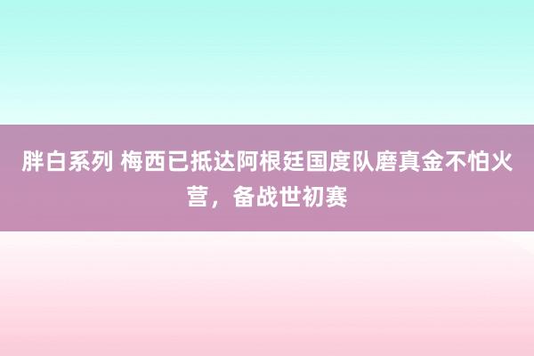 胖白系列 梅西已抵达阿根廷国度队磨真金不怕火营，备战世初赛