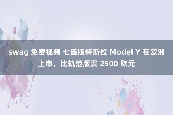 swag 免费视频 七座版特斯拉 Model Y 在欧洲上市，比轨范版贵 2500 欧元