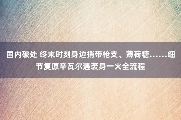 国内破处 终末时刻身边捎带枪支、薄荷糖……细节复原辛瓦尔遇袭身一火全流程