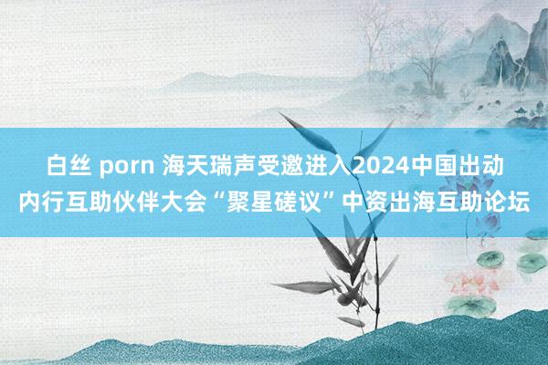 白丝 porn 海天瑞声受邀进入2024中国出动内行互助伙伴大会“聚星磋议”中资出海互助论坛