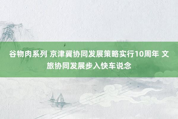 谷物肉系列 京津冀协同发展策略实行10周年 文旅协同发展步入快车说念