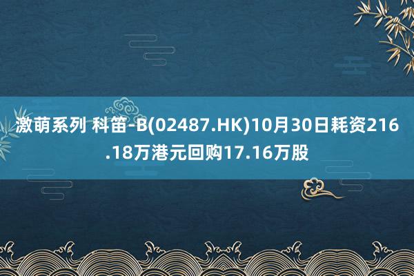 激萌系列 科笛-B(02487.HK)10月30日耗资216.18万港元回购17.16万股