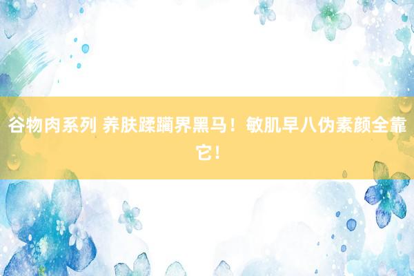 谷物肉系列 养肤蹂躏界黑马！敏肌早八伪素颜全靠它！