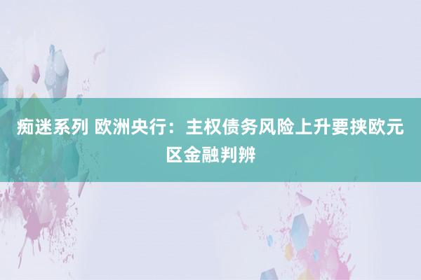 痴迷系列 欧洲央行：主权债务风险上升要挟欧元区金融判辨