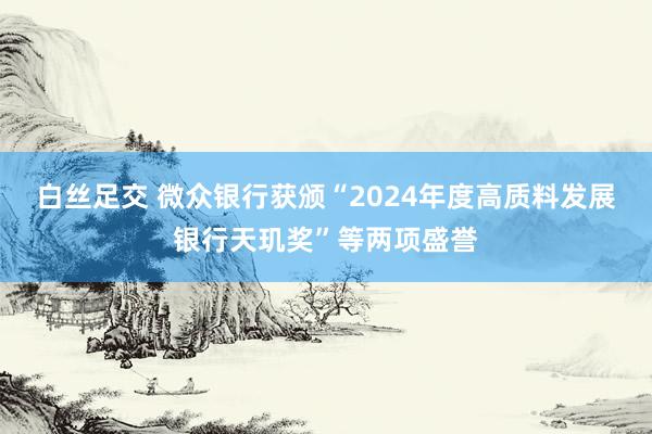 白丝足交 微众银行获颁“2024年度高质料发展银行天玑奖”等两项盛誉