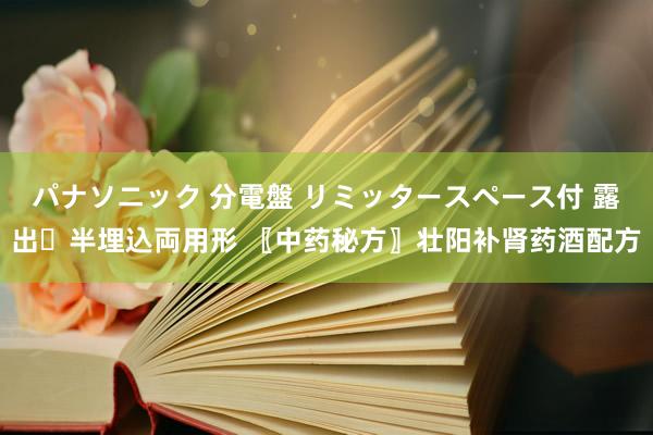 パナソニック 分電盤 リミッタースペース付 露出・半埋込両用形 〖中药秘方〗壮阳补肾药酒配方