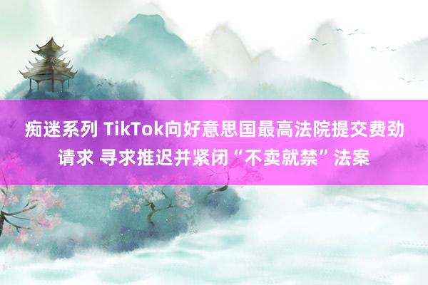 痴迷系列 TikTok向好意思国最高法院提交费劲请求 寻求推迟并紧闭“不卖就禁”法案