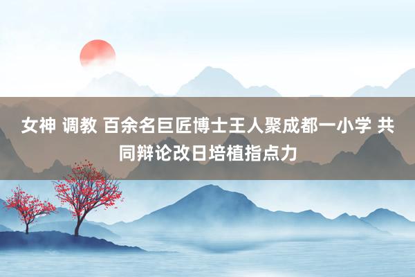 女神 调教 百余名巨匠博士王人聚成都一小学 共同辩论改日培植指点力