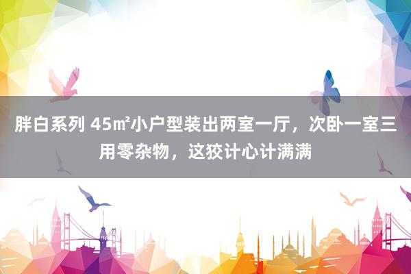 胖白系列 45㎡小户型装出两室一厅，次卧一室三用零杂物，这狡计心计满满