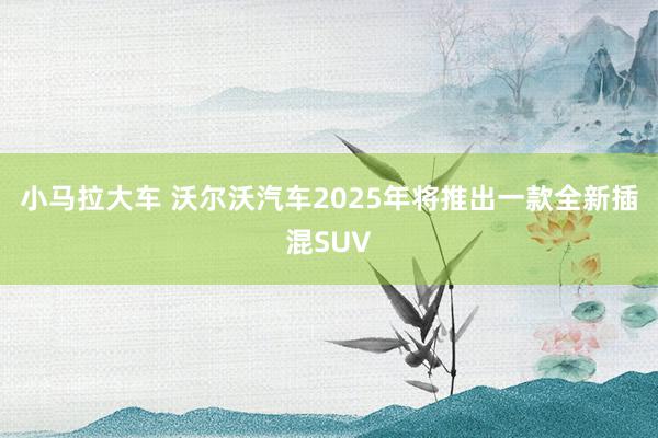 小马拉大车 沃尔沃汽车2025年将推出一款全新插混SUV