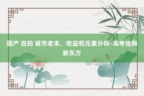 国产 自拍 城市老本、收益和元素分辩-高考地舆新东方