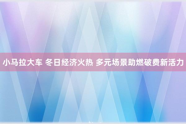 小马拉大车 冬日经济火热 多元场景助燃破费新活力