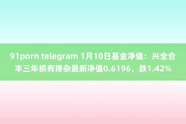 91porn telegram 1月10日基金净值：兴全合丰三年抓有搀杂最新净值0.6196，跌1.42%